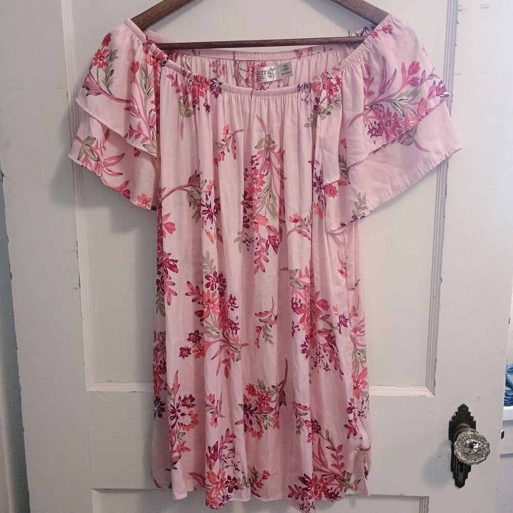 Terra & Sky Pink Floral Top
